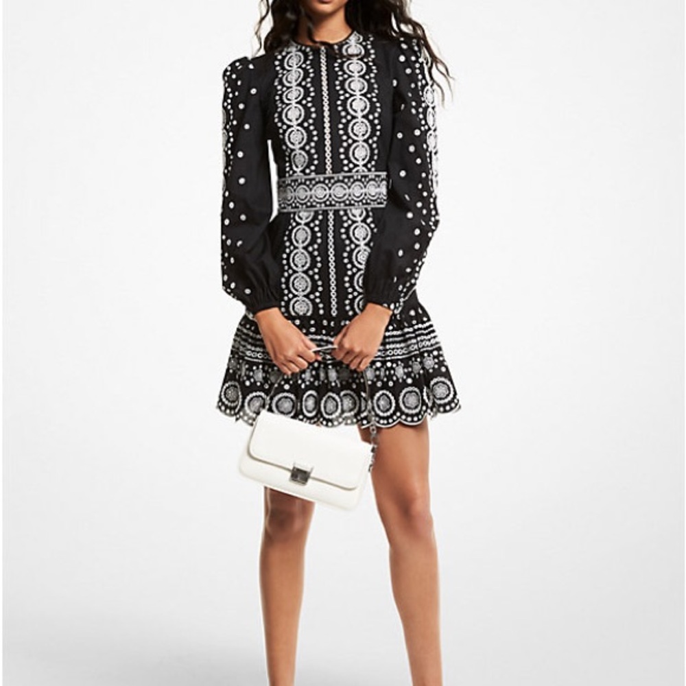 Michael Kors White Eyelet Cotton Dress – Size 2